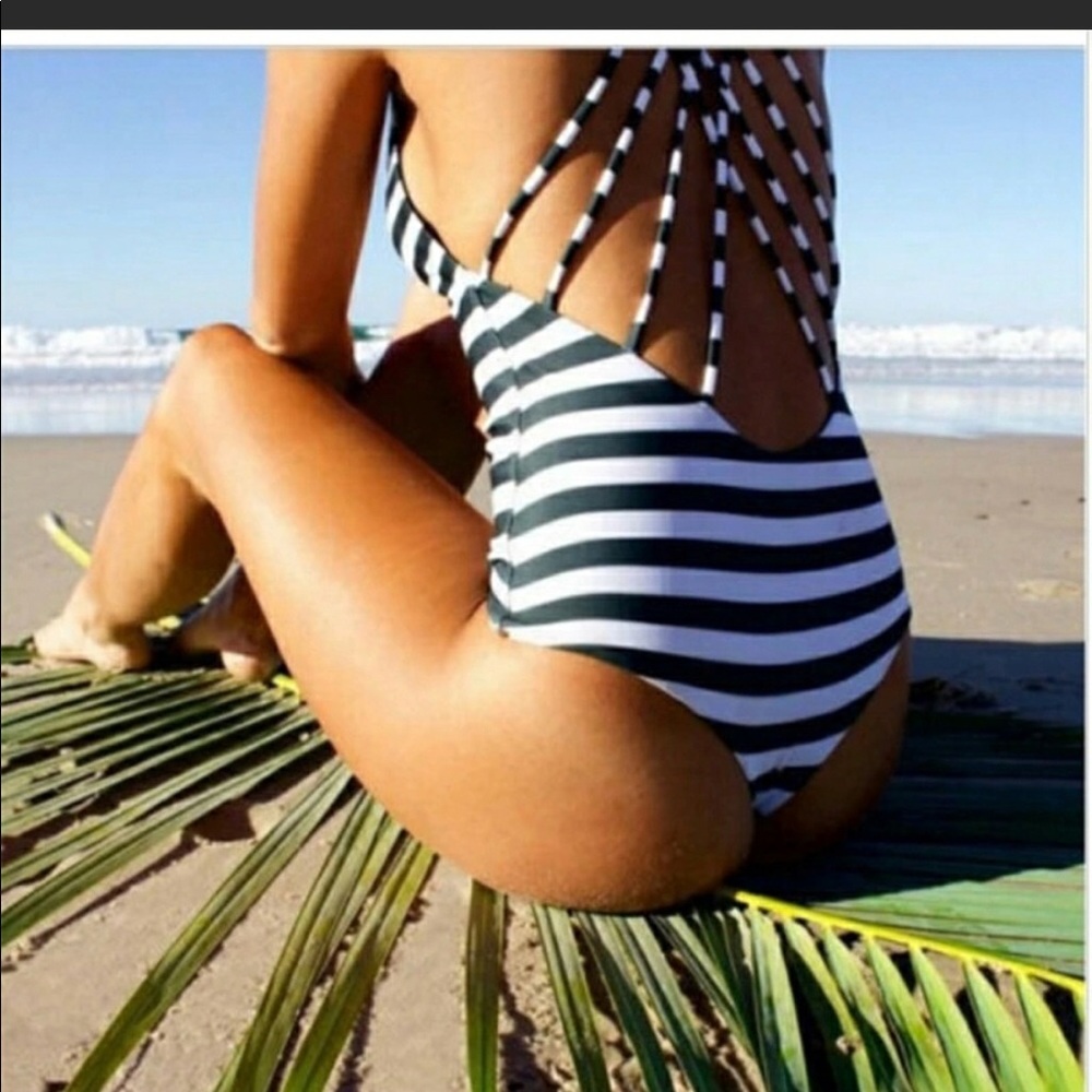 Cheeky Striped One piece swimsuit